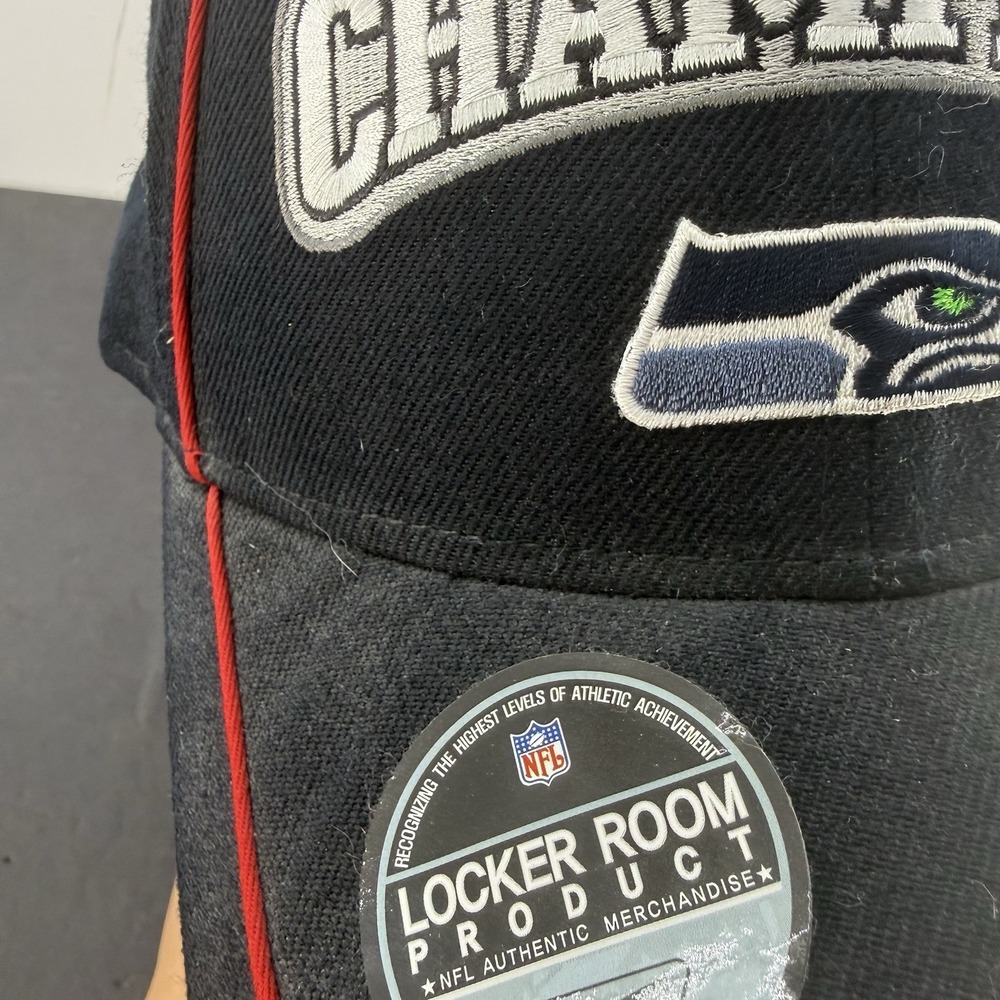 Seattle Seahawks Hat 2005 Conference Champions Reebok NFL Football Cap OSFM - Picture 2 of 9